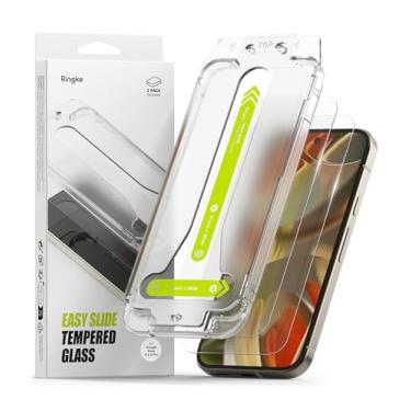 Imagem de Ringke Película protetora de tela Easy Slide de vidro temperado projetada para Google Pixel 9/9 Pro [super fácil de instalar], resistente a quebras, dureza 9H premium - pacote com 2