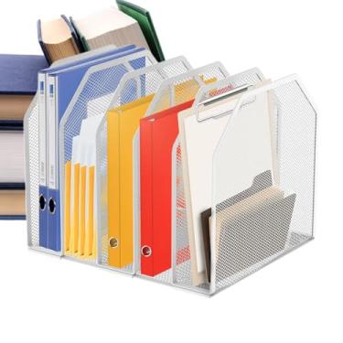 Imagem de Porta-Ficheiros De Metal - Caixa de Armazenamento e Prateleira para Livros,Organizador Vertical de Ficheiros - Para Casa, Escritório, Sala de Aula, Biblioteca e Armazenamento de Documentos