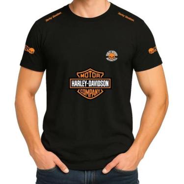 Imagem de Camiseta Camisa Adulto Feminina Masculina Algodão Harley Davidson MD3 
