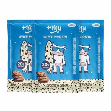 Imagem de Kit 3 Whey Protein Concentrado Sache Cookies & Cream 35G - Maismu