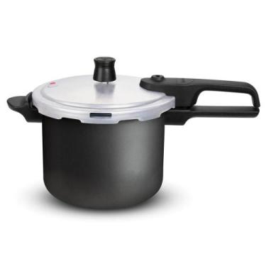 Imagem de Panela de Pressão 4,5L Fechamento Externo Segura Rochedo Preta