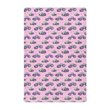 Imagem de STAYTOP Lençóis de berço de desenho animado para meninos e meninas, lençol com elástico para berço padrão e colchão infantil, microfibra supermacia, 99 x 69 x 15 cm