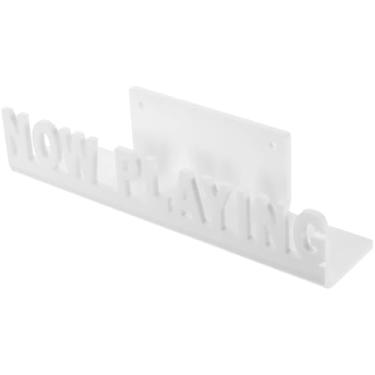 Imagem de Suporte para armazenamento de CDs Suporte de registro Rack exibição vinil CD registra prateleiras escritório armazenamento documentos acrílicos(Branco)