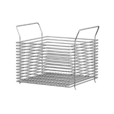 Imagem de Fruteira Cesto de frutas em arame de aço inoxidável, recipiente de armazenamento respirável, suporte versátil para vegetais e lanches. Decoração de mesa(Grande)