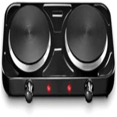 Imagem de Fogao eletrico, duas bocas, portatil, 220v, aquecimento rapido, eficiente, potente, resistente,2.000 watts.