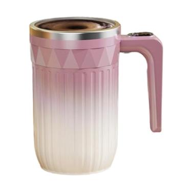 Imagem de Caneca de Café com Mistura Automática, Caneca Misturadora com Display de Temperatura 450ml, Agitador Extraível e Recarregável para Café, Para Leite Chá Cacau Chocolate Bebidas Casa