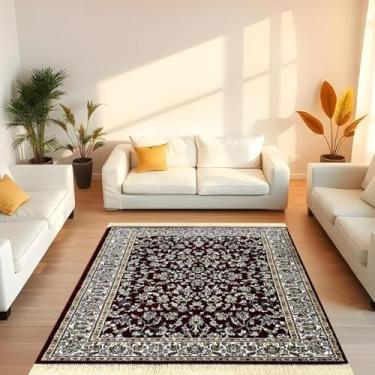 Imagem de 1 Tapete Belga Sala de Estar Sofá Grande Es Cl 200 x 250 Vr (D3Cla Vermelho branco - Classico Medalhão Floral)