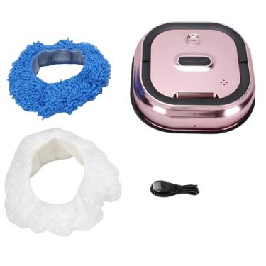 Imagem de Robô esfregão elétrico Aspirador de pó robótico automático com almofadas secas e úmidas Operação silenciosa inteligente Design fino de 2,8 polegadas para pisos de mármore de telha