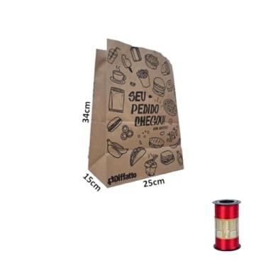 Imagem de Kit Saco SOS Impresso 7.5kg Com 50 Lanches + Fita Cetim Rolo 4mm x 100m