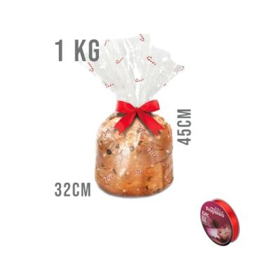 Imagem de Kit Saco Para Panetone 14x23cm 100g C/10 + Fita Cetim Rolo 15mmx50m