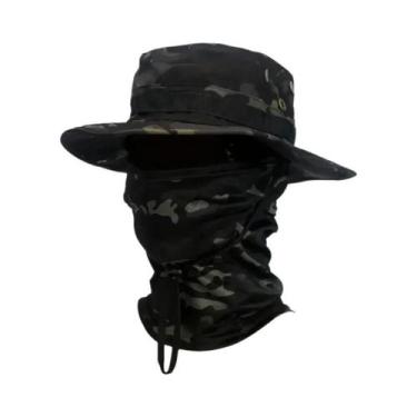 Imagem de Chapéu Boonie Camuflado Dobrável Com Aba Larga Para Proteção Solar Em 
