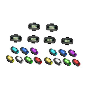 Imagem de Mqetly Luzes estroboscópicas de LED para emergências, leves, compactas, à prova d'água e recarregáveis ​​via USB, com 7 cores, para caminhões, carros, 20 Unidades