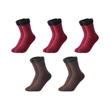 Imagem de Meias Quentes E Grossas De Inverno Para Mulheres E Homens, Meias Térmi