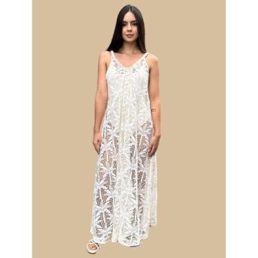 Imagem de Vestido Tela Artesanal Coqueiro De Flor Farm Cor:;Tamanho:M-Feminino