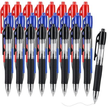 Imagem de Sayglossy Mini canetas esferográficas com bolso pequeno de 1,0 mm, canetas curtas para crachá, escritório, escola, professor, sala de aula, presentes para estudantes (preto, vermelho e azul, pacote