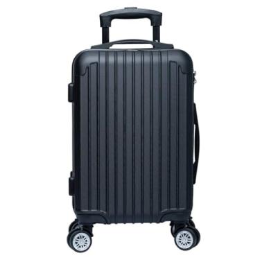 Imagem de Mala de Viagem Bordo ABS 10kg com Rodas Duplas 360° Cadeado Embutido Rodas Removíveis(Preto,19 inch)