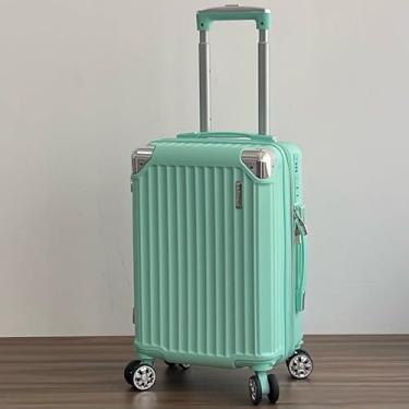 Imagem de Mala de Bordo ABS 10kg 17” a 21” Polegadas Mala de Viagem com Rodinhas 360° Cadeado Código (Verde-17”(8KG) Modelo-DDD333)