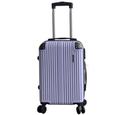 Imagem de Mala de Bordo ABS 10kg 17” a 21” Polegadas Mala de Viagem com Rodinhas 360° Cadeado Código (Lilás-18”(9KG) Modelo-JJJ)