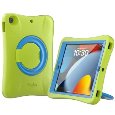 Imagem de Pepkoo Capa para iPad compatível com iPads 9ª, 8ª e 7ª geração e Air3, capa para tablet infantil, proteção total da tela e do corpo, capas protetoras antiderrapantes resistentes para iPad