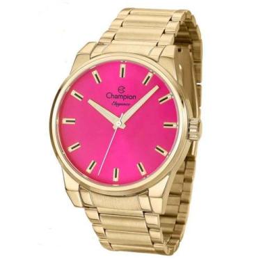 Imagem de Relógio Feminino Champion Analógico Dourado Pink CN27590L