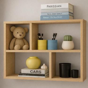 Imagem de Prateleira Decorativa MDF Cru 70x90x20cm Nicho Sala Quarto - SIXTEEN D
