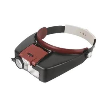 Imagem de 10x lupas leve bandana lupa para óculos wearers luzes led lupa microsc