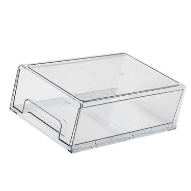 Imagem de Organizador de Mesa Acrílico com Gaveta Grande Capacidade Caixa Retangular Transparente Armazenamento para Escritório Cosméticos Bijuterias Organizaçã