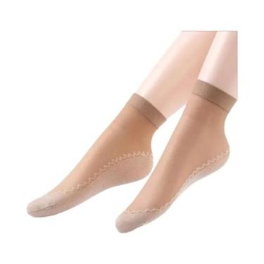 Imagem de Meias Curtas Elásticas De Verão Femininas 10 Pares Respirável Fina Tra