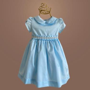 Imagem de Vestido Infantil Bebê Cetim Vilaflor - Luxo para Casamento e Eventos E