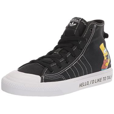 Imagem de adidas Originals Tênis infantil unissex The Simpsons Nizza de cano alto, Core Black/Core Black/White (Rf), 19