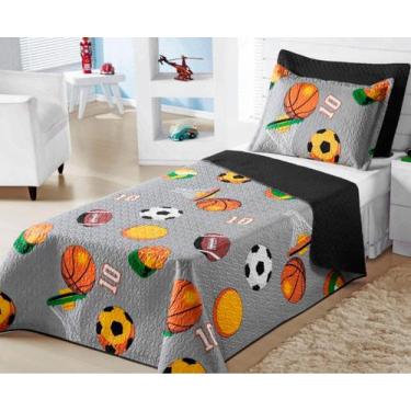 Imagem de Cobre Leito Colcha Infantil Solteiro 2 Peças Quarto Menino(a) - Aquare