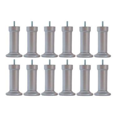 Imagem de Kit 12 Pés Para Cama Box Baú Varian Plástico Forte Resistente - Zoe & 