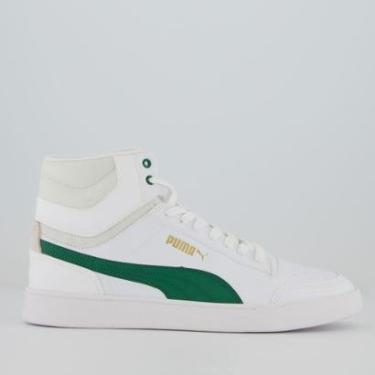 Imagem de Tênis Puma Shuffle Mid BDP Branco e Verde-Masculino