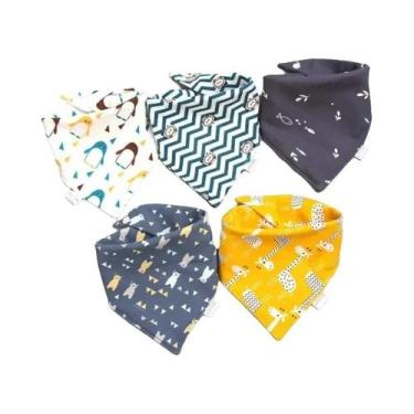 Imagem de Babadores De Algodão Com Estampa De Desenho Animado Para Bebês Meninos