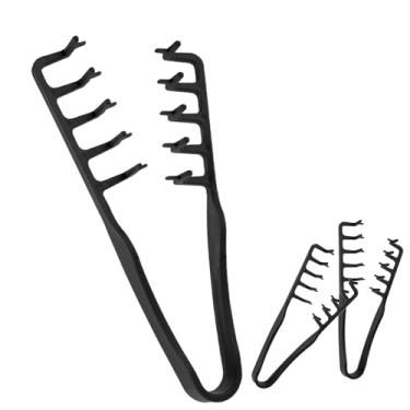 Imagem de Pente texturizante masculino texturizado com alça antiderrapante - Ferramenta de textura fofa para volume de cabelo, dente largo de plástico ABS (preto)