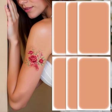 Imagem de Adesivos de cobertura de tatuagem, adesivos invisíveis para corretivo de tatuagem, fita de cobertura de tom de pele fina para braços, ombros, pernas, aparência natural, pacote com 6 (04 tons de pele