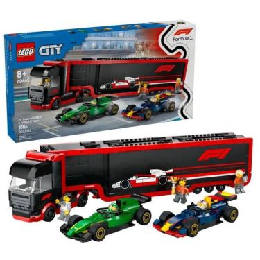 Imagem de City Caminhão F1 Com Carros Rb20 E Amr24 Lego 60445