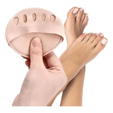 Imagem de Protetor de Pé Almofada para Salto Alto | Palmilha de Metatarso Alívio de Joanetes e Dores | Par de Meia Almofadada Respirável Conforto Premium