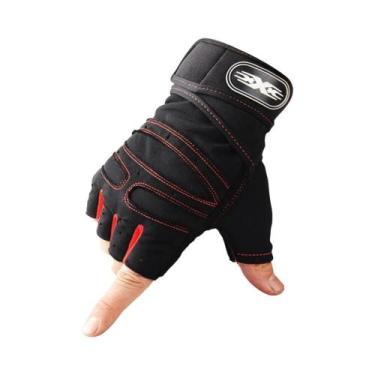 Imagem de Luvas De Treino Unissex Com Suporte Para Pulso, Dedos Cortados Para Le