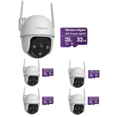 Imagem de Kit 5 Câmeras Inteligente Wi-Fi 2 Megapixels Full HD 360 iM7 S Full Co