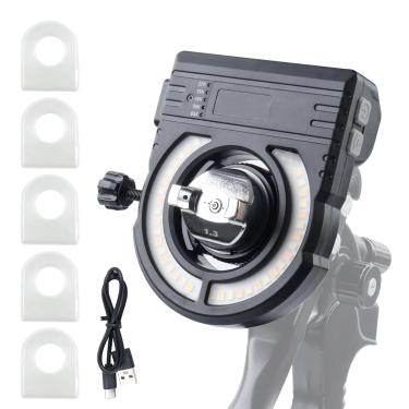 Imagem de VBESTLIFE Luz para Pistola de Pintura, Iluminação LED de 2700K-6500K e 500/250 Lúmens, Acessório de Luz para Pistola de Pulverização, Recarregável por USB, para Diâmetro do Bico Variando