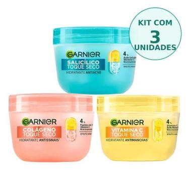 Imagem de Kit Garnier Hidratante Facial Antimanchas, Antissinais E Antiacne Toqu