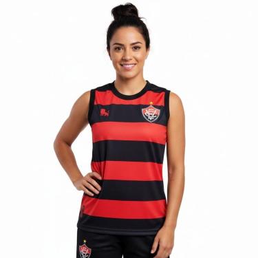 Imagem de Camiseta Regata Vitória Licenciada Oficial Feminina-Feminino