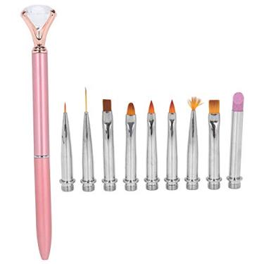 Imagem de Conjunto de pincéis Ainoli para arte em unhas, caneta de substituição para pintura, faça você mesmo, ferramenta de manicure com design pontilhado (Ouro rosa)