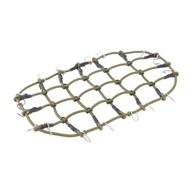 Imagem de YIJU Rede de bagagem decorativa para carro RC, bagageiro de teto, universal, com gancho, alto desempenho para caminhões e veículos RC D90 90046, Verde