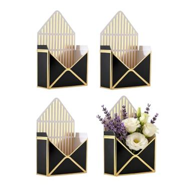 Imagem de Caixa Envelope Para Buquê De Flores,Conjunto De 4 Unidades Com Grande Capacidade | Embalagem Vazia Para Flores Dos Namorados - Presente Feminino Para Noivado Aniversário Festa Natal Mãe Namorada Mulhe