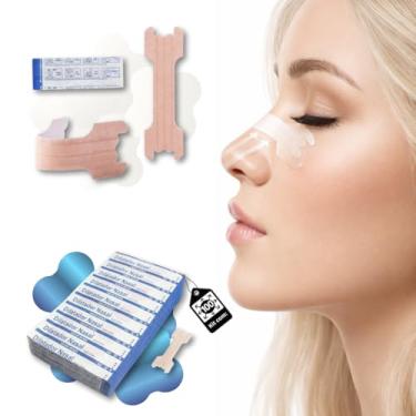 Imagem de Dilatador Nasal Adesivo Anti Ronco Kit com 100 Unidades, Tiras Nasais com Embalagem Individual, Melhora do Fluxo de Ar e da Qualidade do Sono, Tamanho Universal – Qualidade Premium LNSTORE