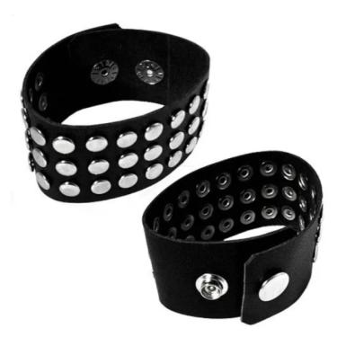Imagem de Pulseira Bracelete De Tachas Rebite Punk Rock