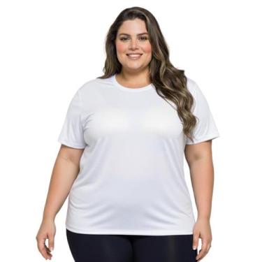 Imagem de Camiseta Térmica Plus Size Manga Curta Feminina Proteção Solar Uv Dry 