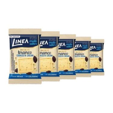 Imagem de Chocolate Linea Diet Zero Açúcar Branco Cookie 5 Barras 13g